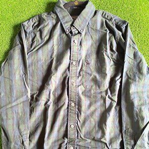 Abercrombie & Fitch Long Sleeve Button Green Plaid Size L